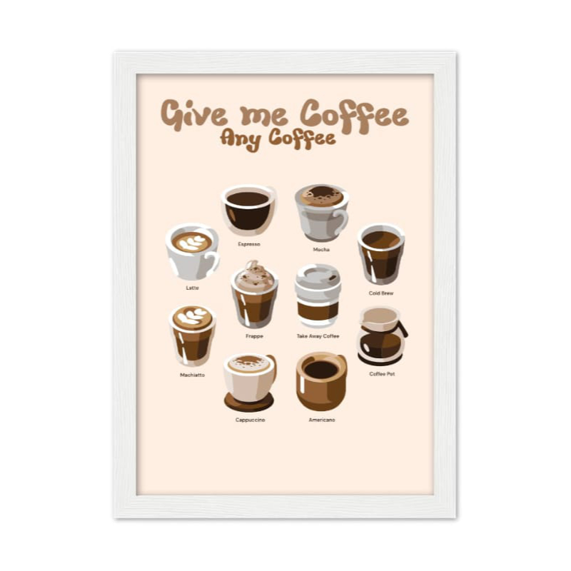 Give me Coffee - A3 Poster