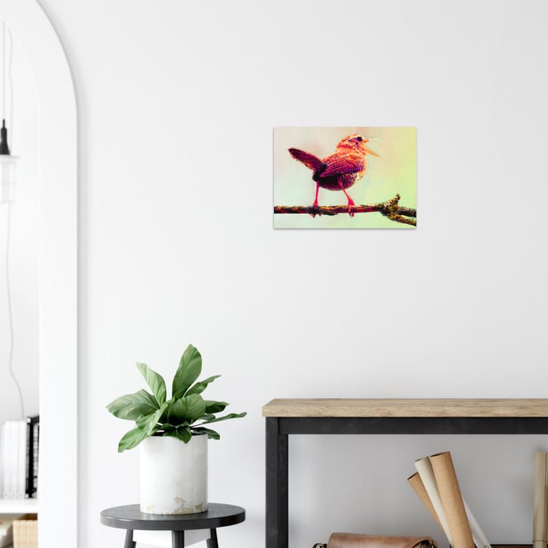 Singing Wren Watercolor Poster - A3 Classic Matte Paper Poster