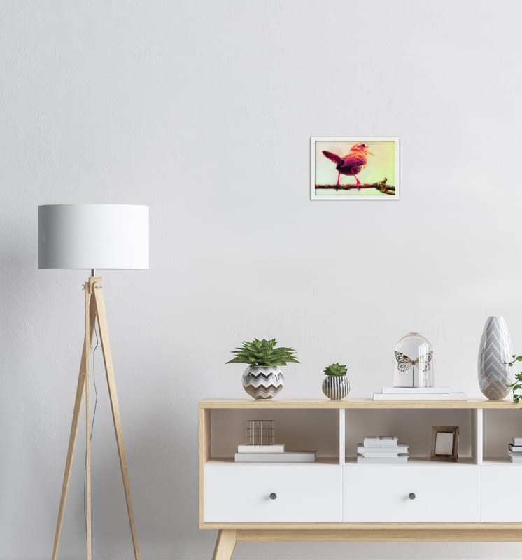 Singing Wren Watercolor Poster - A3 Classic Matte Paper Poster