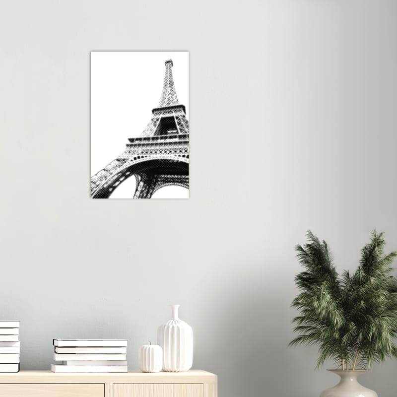 Eiffel Tower Half Tone - A3 Classic Semi-Glossy Paper Poster