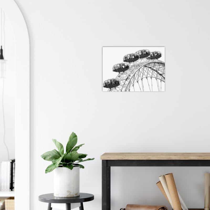 London Eye Black and White - A3 Classic Semi-Glossy Paper Poster